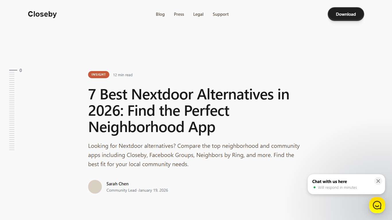 7 Best Nextdoor Alternatives in 2026: Find the Perfect Neighborhood App Closeby Blog